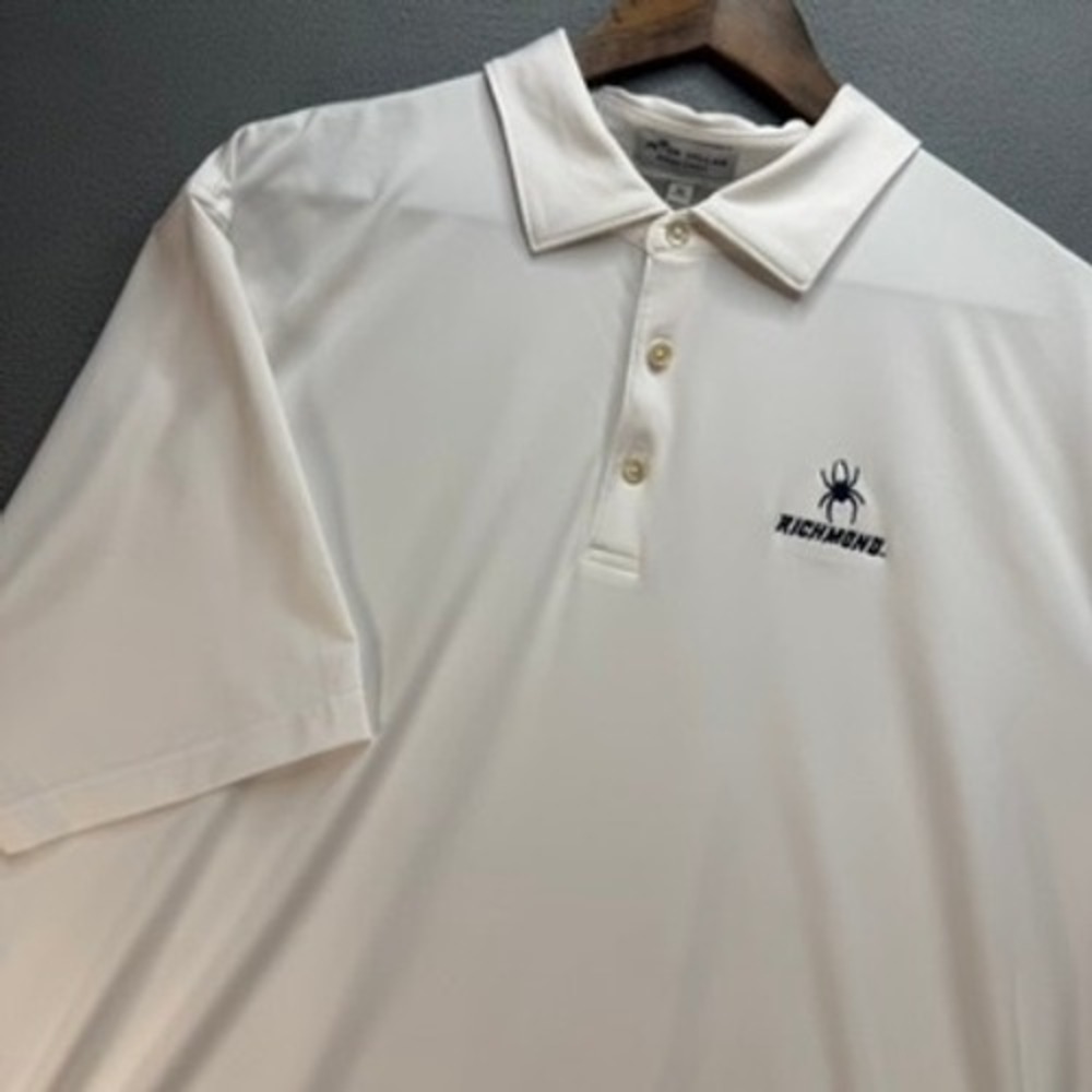 Peter Millar Polo Mens XL White Richmond Spiders Summer Comfort Performance Golf
